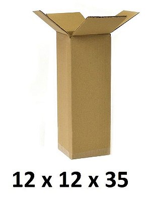 Caixas de Papelao Correio 12 x 12 x 35 cm  Para Garrafa  Mercado Envios Sedex Tipo 02 Ecommerce 12 12 35 me Loja Virtual