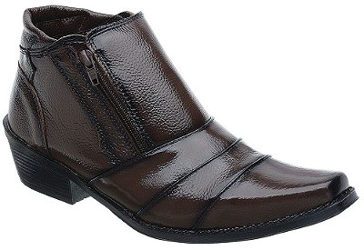 Bota Botina Country Masculina Fearnothi em Couro Legítimo