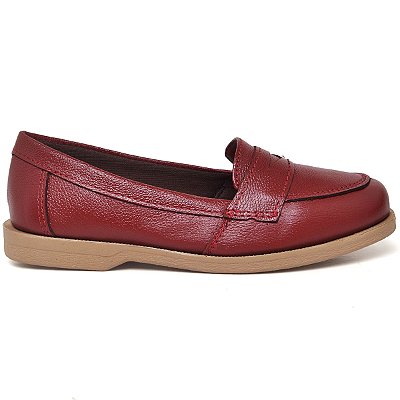 Sapato Feminino Coyote - Couro Legítimo Cor Vermelho