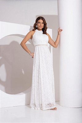 Vestido Longo em Renda
