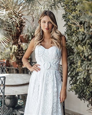 Vestido Multiformas em Tule e Fenda - Villa Noiva - Vestidos para Casamento  Civil