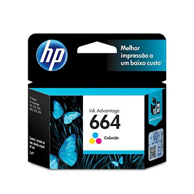 Cartucho HP 4676 | HP 664 | F6V28AB Deskjet Ink Advantage Colorido Original 2ml