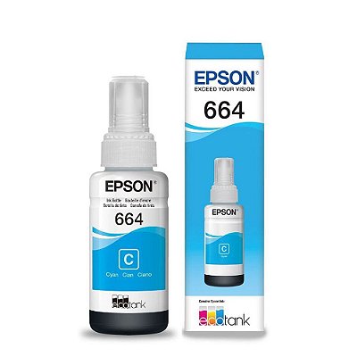 Tinta Epson L656 EcoTank | L656 | T664220 Ciano Original 70ml