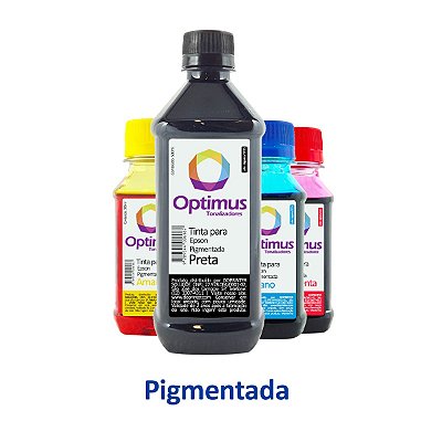 Kit de Tintas Epson L3150 | T544420 | 544 EcoTank Optimus Pigmentada Preta 500ml + Coloridas 100ml