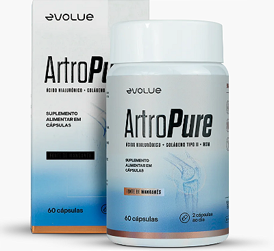 Artro Pure Evolue 60 Cápsulas: Saúde das Articulações e Ossos com Ácido Hialurônico, Colágeno Tipo II e MSM