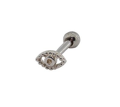 Piercing Folheado a Ouro - Olho com pedra zirconia