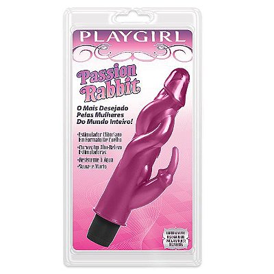 Vibrador Passion Rabbit com massageador clitoriano - Rosa (AE-PLAY05R)