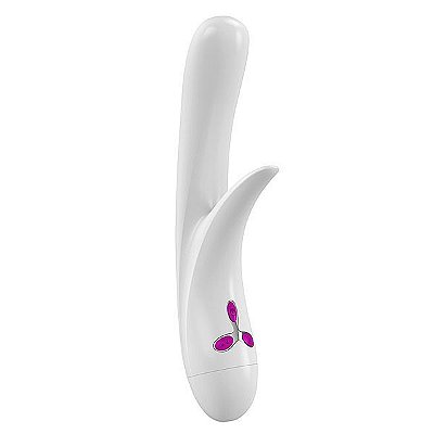 K4 - Vibrador Feminino com Plug Lateral - White - OVO LifeStyle (AE-K4)