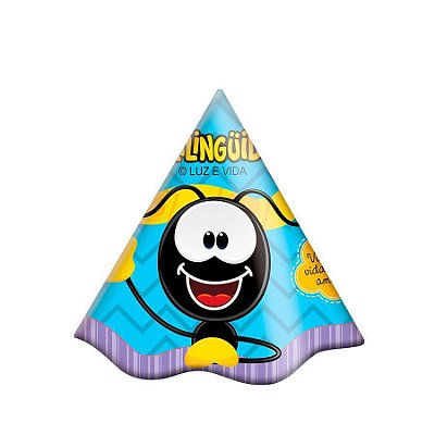 Chapéu de Aniversário Smilinguido com 8un - Festcolor Promo