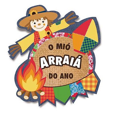 Painel Gigante 4 Laminas Festa Junina Espantalho 145x132 Cromus 23010898