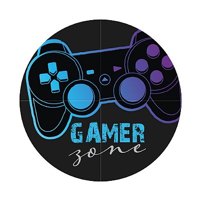 Painel Decorativo 4 Laminas Redondo Gamer - 1,16x1x16cm - Cromus 23012350