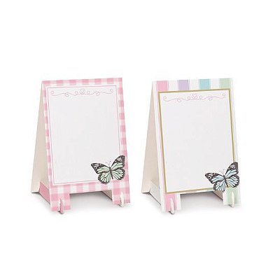 Kit Cavalete Decorativo de Mesa Festa Borboletas com 2 Un - Cromus 23012287
