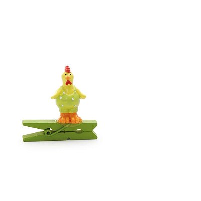 Prendedor Galo de Resina Jogo com 6Un - Prendedores Decorados - Ref 1320506 Cromus