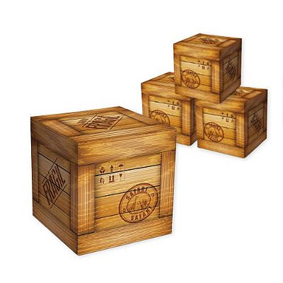 Caixa Cubo de Papel estampa Madeira Safari 6x6x6 com 08 Un - Cromus 23010728