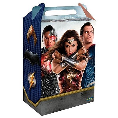 Caixa Surpresa Liga da Justiça com 8 Unidades - Festcolor Promo