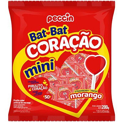 Pirulito Bat Bat Coação Mini 200 Gramas - Peccin