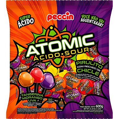 Pirulito Atomic Acido Sortido 600G - Peccin