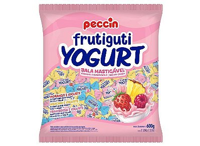Bala Mastigável Frutiguti Yogurt Sortida 600Gramas - Peccin