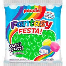 Bala Mastigável Fantasy Verde Pacote com 420 Gramas - Peccin
