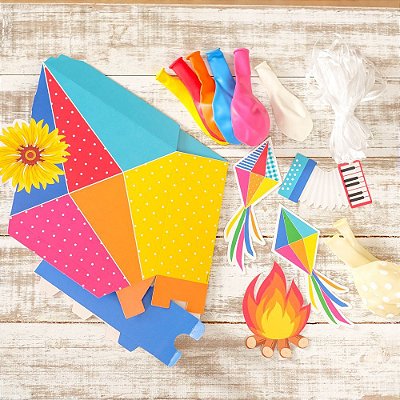 Kit Decorativo com Balões Latex Para Decoração Festa Junina - Cromus 29002561