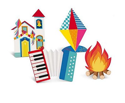 Enfeite de Mesa Sillhueta Decorativa Festa Junina Quadrilha - Cromus 23011727