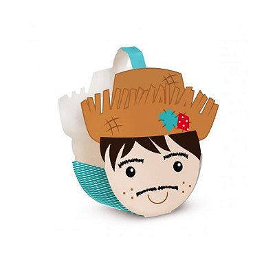 Cachepot com Alça Festa Junina Caipirinha Menino 12X8X16 - Cromus 23011743