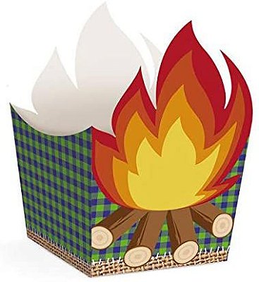 Cachepot Festa Junina Arraia Estampa Fogueira 10X10X16,6 com 8 un - Cromus 23010581