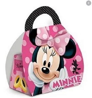 Caixa Surpresa Maleta Minnie Shoes Tam P 14,5x10,5x13 com 10 UN Cromus 253166