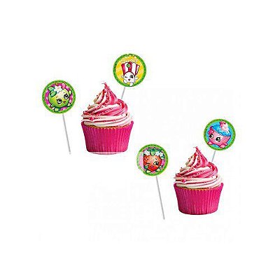 Pick Bandeirinha Para Docinhos Decoração Festa Shopkins - Festcolor Promo