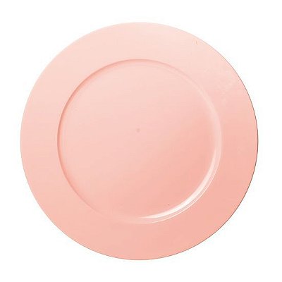 Sousplat Double Face de Melamina Rosa Claro 33CM - Ref 29002198 Promo Mesa Posta Cromus