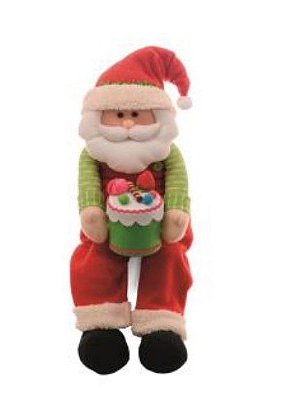 Papai Noel Sentado com Pote de Doces - Gostosuras - Cromus Esp 1210387