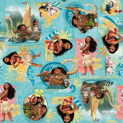 Saco de Presente Para Lembrancinha Moana 20x29 com 40un - Cromus 99003583