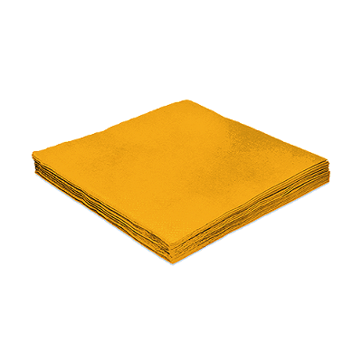 Guardanapo de Papel 25x25 Liso Amarelo com 20Un - Silver Plastic
