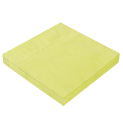 Guardanapo de Papel 25x25 Liso Verde Limão com 20Un - Silver Plastic