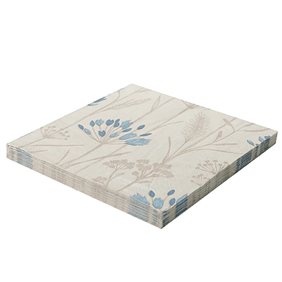 Guardanapo de Papel Estampado Flores e Folhas 32x32cm com 20 Un - Silver Plastic