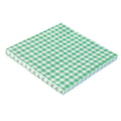 Guardanapo de Papel 32x32 Xadrez Verde com 20Un - Silver Plastic