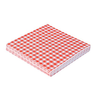 Guardanapo de Papel 32x32 Xadrez Vermelho com 20Un - Silver Plastic