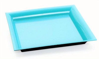 Bandeja Decorativa Quadrada Azul 25x25x2,5cm Com 1 Unidade - Promo Cromus 29000765