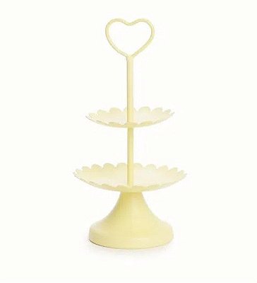 Suporte Para Doces 2 Andares Amarelo (Cake) C/1 Un - Promo Cromus 1521845