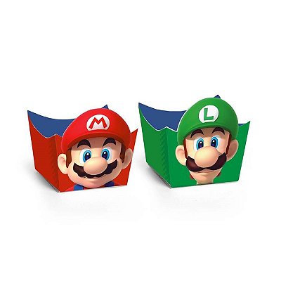 Forminha Para Docinhos Decorada Compose Super Mario Bros com 24 Un - Cromus 28610395