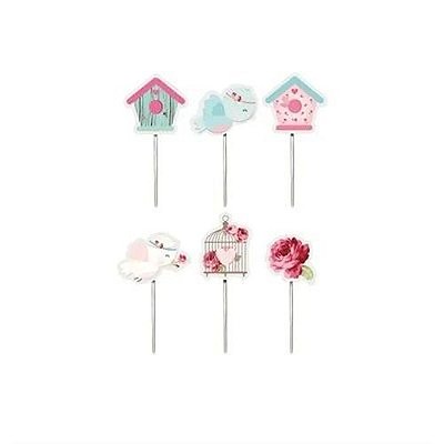 Pick Decorativo Para Doces Festa Jardim Encantado Sortido com 12 Un - Cromus 28810090
