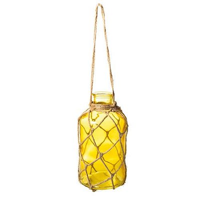 Vaso Decorativo de Vidro Aéreo Amarelo 8x8x16,5 com 1 Un - Cromus 29002281