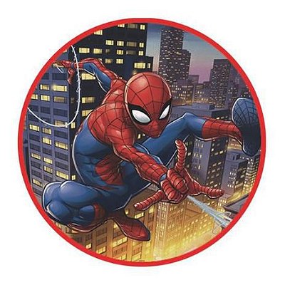 Painel Redondo Decorativo de T.N.T Festa Homem Aranha 1,01mts com 01 un - Ref 332025 Piffer