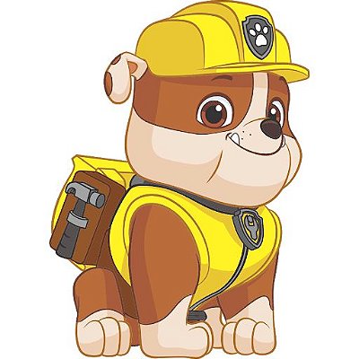 Painel Decorativo de E.V.A Rubble Patrulha Canina 29x40cm - Ref 351036 Piffer