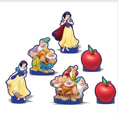 Kit Decorativo de E.V.A Enfeite Impresso Branca de Neve com 6 Itens - Ref 314018 Piffer