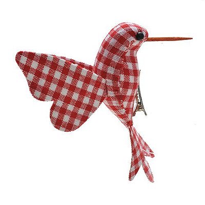 Enfeite Beija Flor Xadrez Jogo com 2 Unidades - Coleção Pássaros - Ref 1311844 Cromus Natal