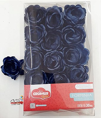 Forminha Para Doces Flora - Azul Insteso com 30 Unidades - Cromus 28610712