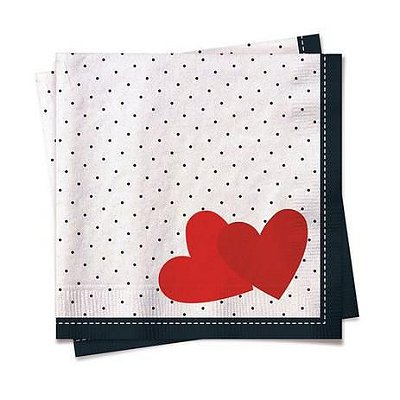 Guardanapo de Papel Decorado Meu Amor 32x5x32,5cm com 20 Un - Ref 19000104 Cromus
