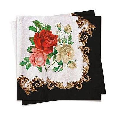 Guardanapo de Papel Decorado Glória 32x5x32,5cm com 20 Un - Ref 19000111 Cromus