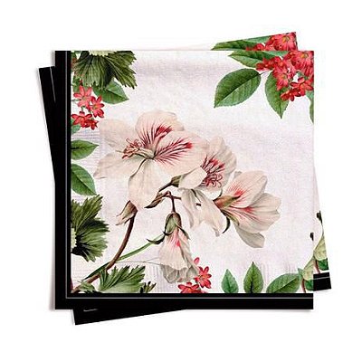 Guardanapo de Papel Decorado Branca 32x5x32,5cm com 20 Un - Ref 19000110 Cromus
